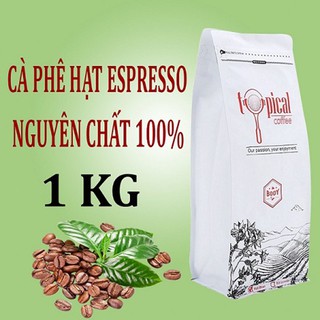 Cà phê Espresso 100% Robusta nguyên chất dạng HẠT/Cafe Body 1 kg - Typical Coffee