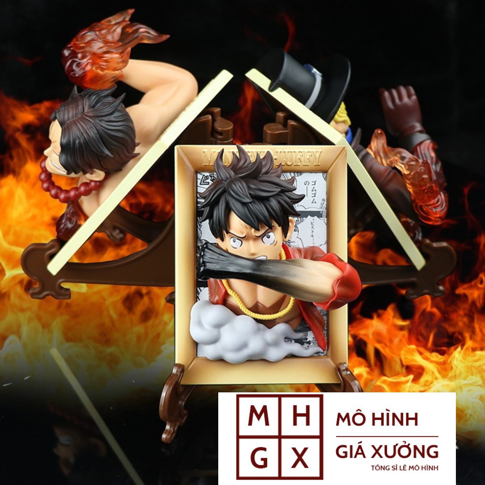 Mô hình One Piece Khung Ảnh 3D Sabo  siêu ngầu cao 12cm + đồ tặng kèm, figure mô hình one piece , mô hình giá xưởng