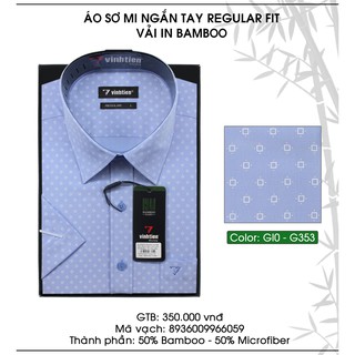 Áo Sơ Mi Bamboo Ngắn Tay Dáng Regular Vĩnh Tiến G353