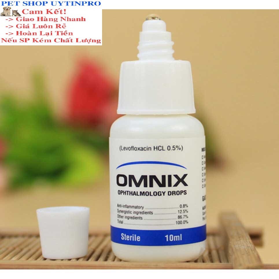 Chai nhỏ mắt cho chó mèo OMNIX 10ml Trị các bệnh về mắt Xuất xứ Anh Quốc - jpet shop