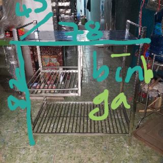 Kệ bếp gas đôi inox 201