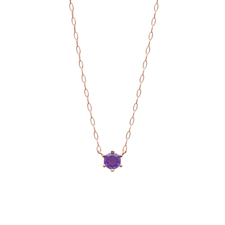Dây chuyền vàng nữ đính đá Amethyst ESTELLE