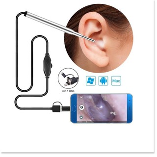 Camera nội soi y tế, Camera nội soi tai, mũi, họng - Máy lấy ráy tai HD Visual Earwas Clean Tool cho hình ảnh sắc nét, s