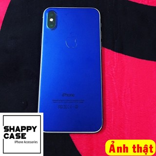 Skin Dán Iphone X/Xs Nhung Đỏ/Vàng/Xanh lá/Xanh dương [Shappy Case]
