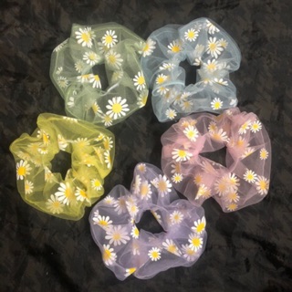 Đồ cột tóc Scrunchies hoa cúc lưới HOT TREND 2020