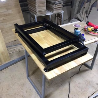 Bàn gỗ Nội Thất DT chân gấp xếp cao (60×120×75cm)