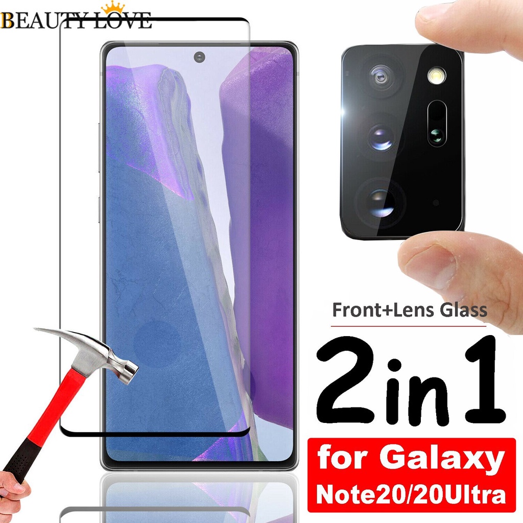 Ốp Điện Thoại Kính Cường Lực HD 2 Trong 1 Cho Samsung Galaxy Note 20 Ultra Edge