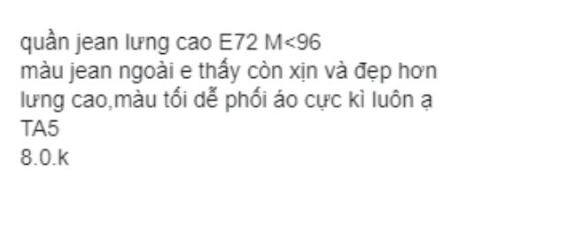 Quần jean lưng cao . TA5