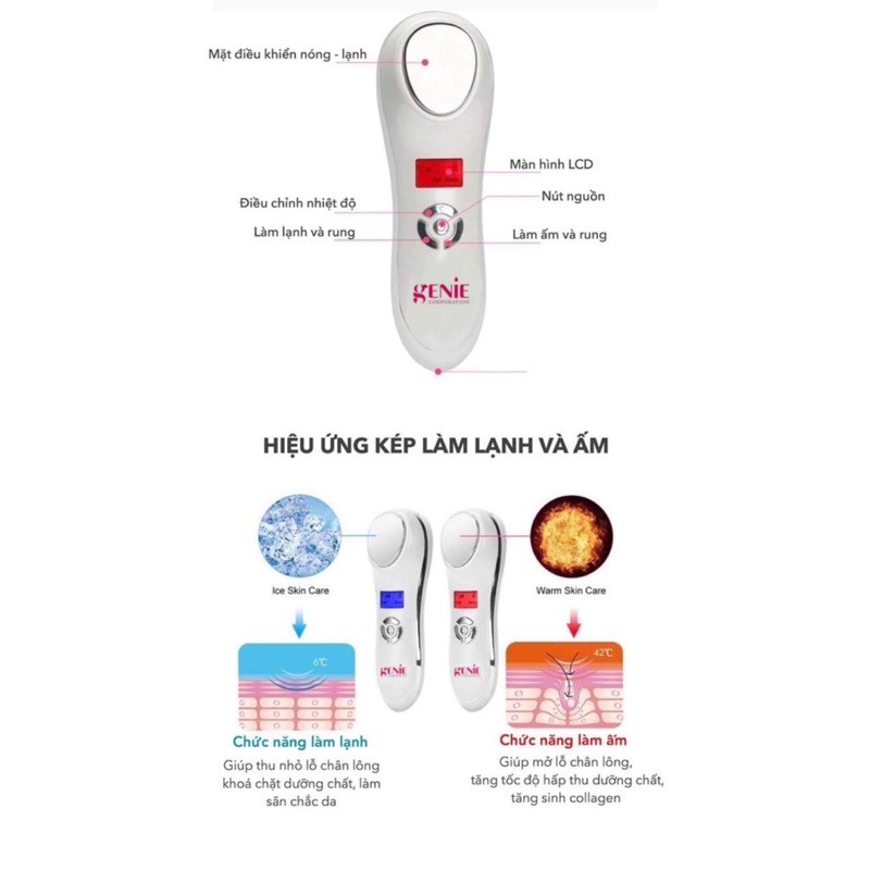 [Mã COS1505 giảm 8% đơn 300K] MÁY ĐIỆN DI TINH CHẤT GENIE UltraSonic Galvanic Ion | BigBuy360 - bigbuy360.vn