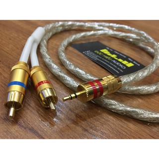 Dây 3.5 to RCA mạ bạc chính hãng MCA MEET của Mỹ dài 3m