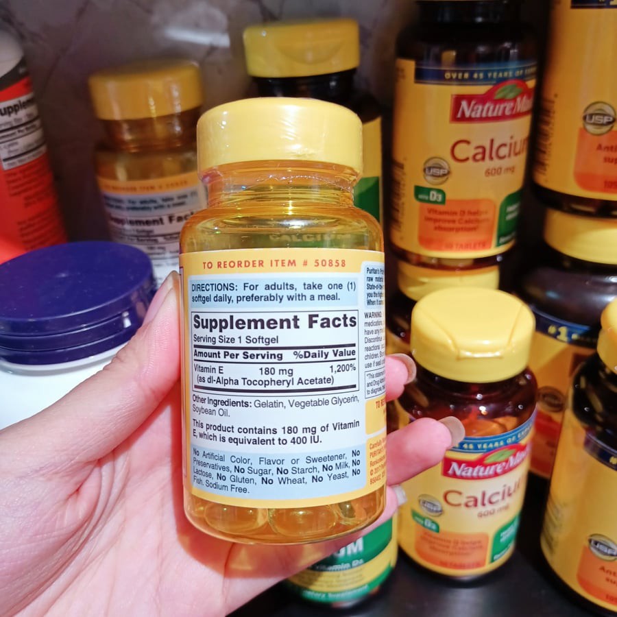 Viên uống bổ sung Vitamin E-400 IU Puritan's Pride lọ 50 viên