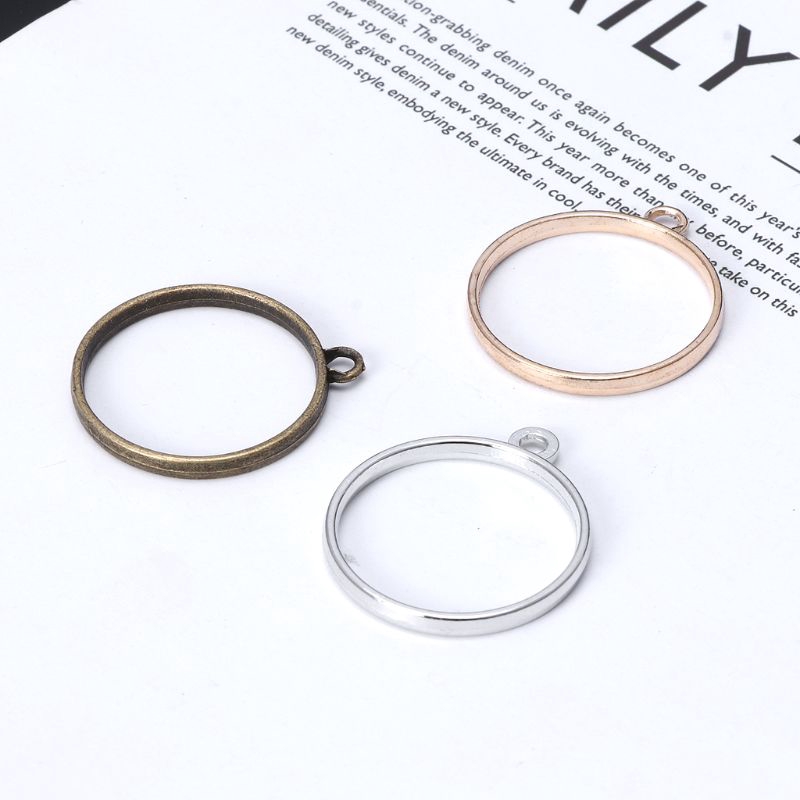 Bộ 10 Khung Mặt Dây Chuyền Hình Tròn