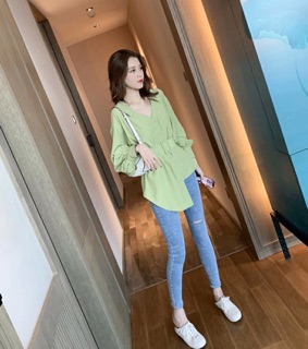 ÁO SƠ MI TÀ LỆCH KÈM BELT