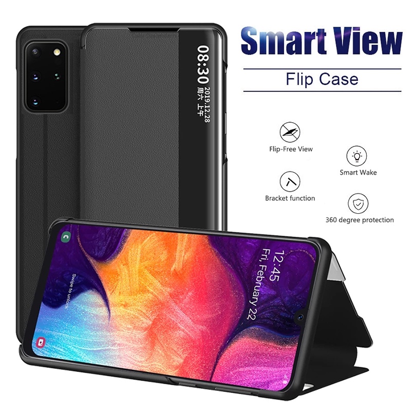 Ốp Điện Thoại Nắp Lật Mặt Gương Thông Minh Cho Samsung Galaxy S22 S21 S20 Plus S20 FE S22 Ultra 5G