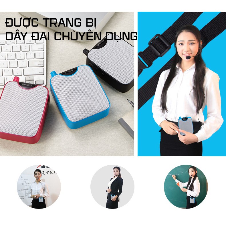 Máy trợ giảng SHIDU SD-S510 Không dây FM công suất 10w( tặng 1 micro có dây)