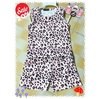 Bộ thun da beo ba lỗ bé gái 8-15kg