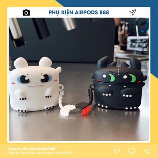 [Freeship - Ảnh Thật] Case Vỏ Bọc Airpods Pro Răng Sún Bí Kíp Luyện Rồng Bằng Sillicone Dẻo