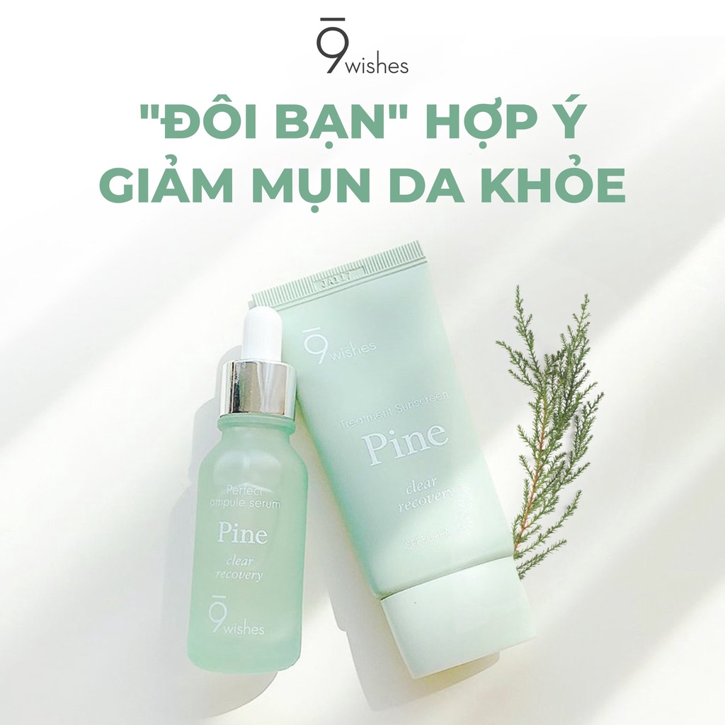 Kem Chống Nắng Bảo Vệ Da, Chống Lão Hoá Và Phục Hồi Da 9 Wishes Pine Treatment Sunscreen SPF50+ PA++++ 50ml