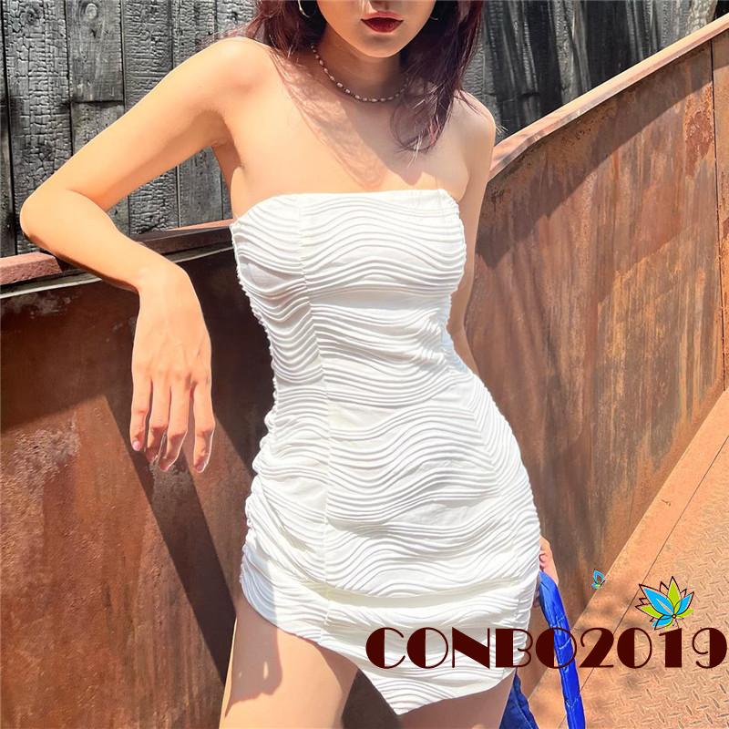 Đầm Mini Không Tay Hở Lưng Màu Sắc Thời Trang Cho Nữ