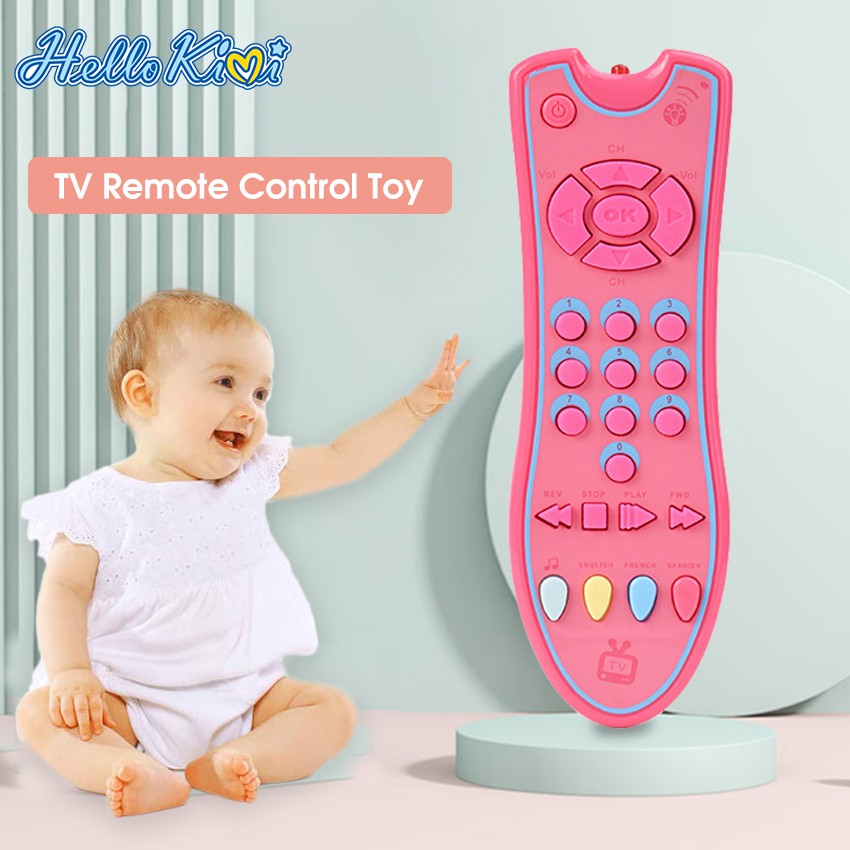 [Mã LIFETOYS1 giảm 30K đơn 99K] Đồ Chơi Điều Khiển Tv Từ Xa Hellokimi Có Nhạc Và Đèn Vui Nhộn Cho Bé