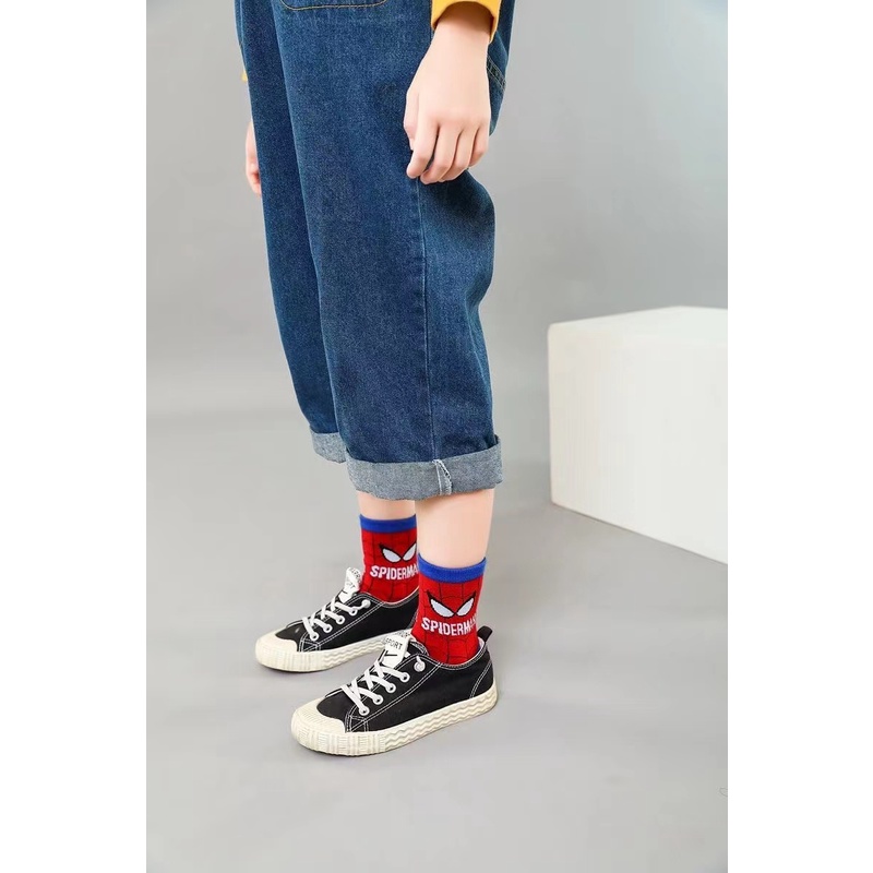 DISNEY Bộ 5 Đôi Vớ Cotton In Họa Tiết Hoạt Hình Cho Bé