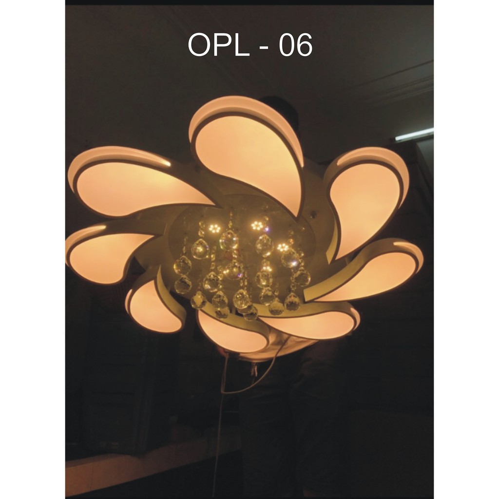 Đèn mica ốp trần mâm mica ốp trần Đèn mâm mica led