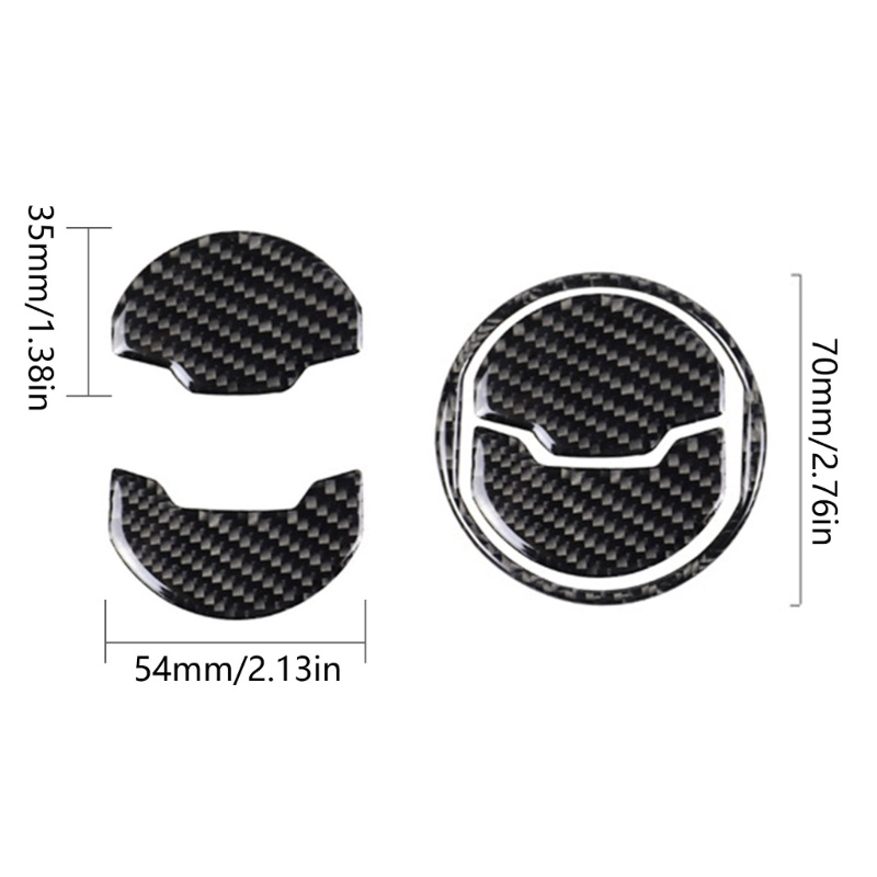 Bộ 9 Miếng Dán Viền Máy Điều Hòa Xe Hơi Bằng Sợi Carbon