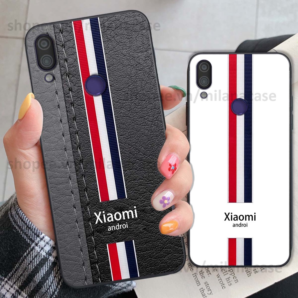 Ốp Xiaomi Redmi Note 7 in giả da phong cách thể thao, cá tính, thời trang