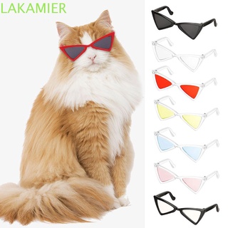 LAKAMIER Pet Accessories Cat Glasses Optionally Cools Photograph Props Pet Eyeglasses Fashioning Doll Accessories Triangle Frames Mirror Multicolor Dog Sunglasses