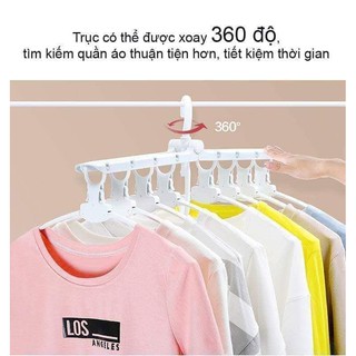 Móc treo quần áo đa năng gấp gọn thông minh 8 chi tiết
