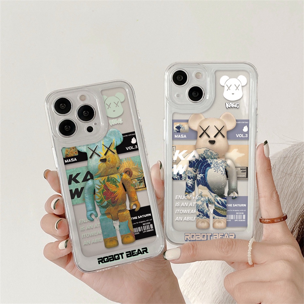 Ốp Điện Thoại Mềm Chống Sốc In Hình Gấu KAWS Cho iPhone 11 13 12 X XS Pro Max XR 12 13