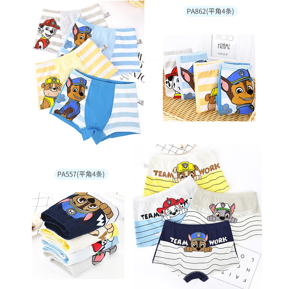 Paw Patrol Quần Lót boxer Chất Liệu cotton In Hoạ Tiết Hoạt Hình Dành Cho Bé Trai