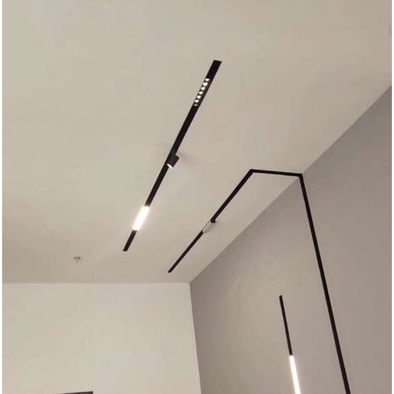 Thanh Ray nam châm âm nổi , Sơn tĩnh điện màu đen, Kích thước: 1 mét 2 mét 3 mét *65*22mm