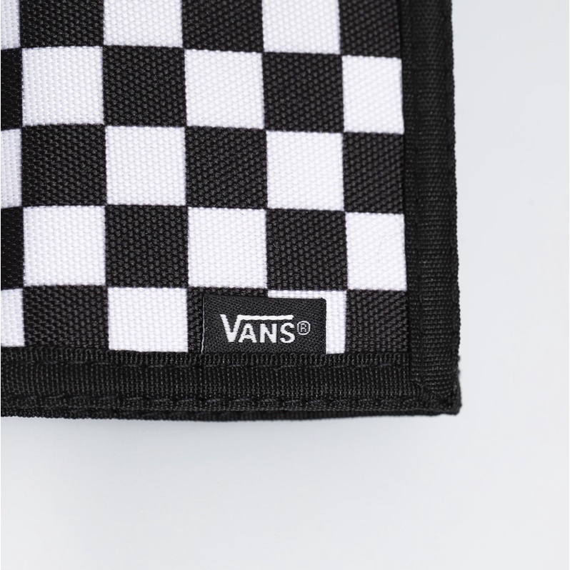 Vans Slipped B&amp;W Wallet | Ví Vans Gấp Checkerboard Trắng Đen