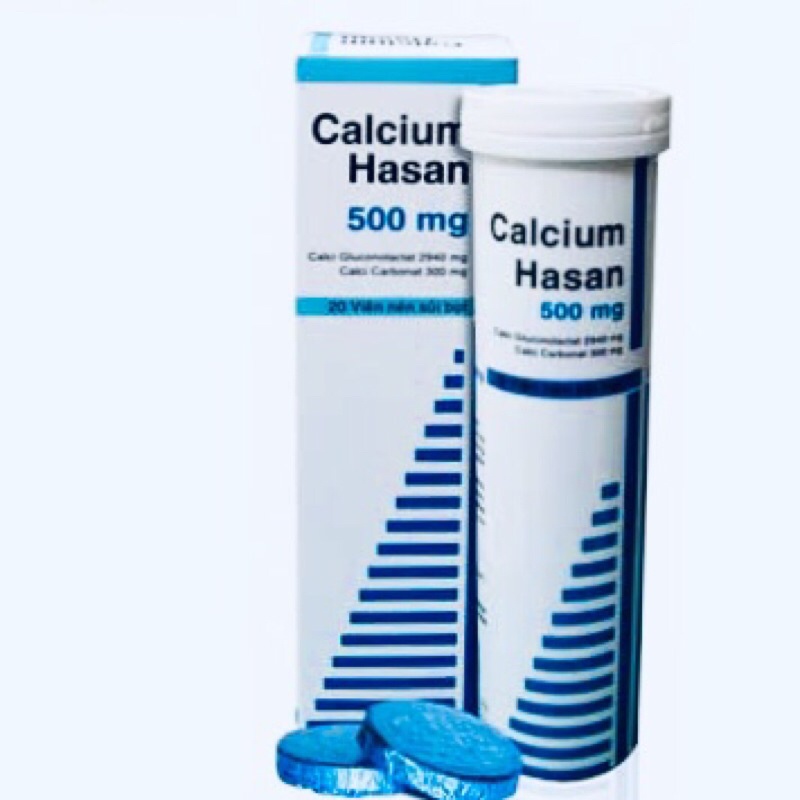 Sủi Calcium Hasan 500mg tuýp 20 viên