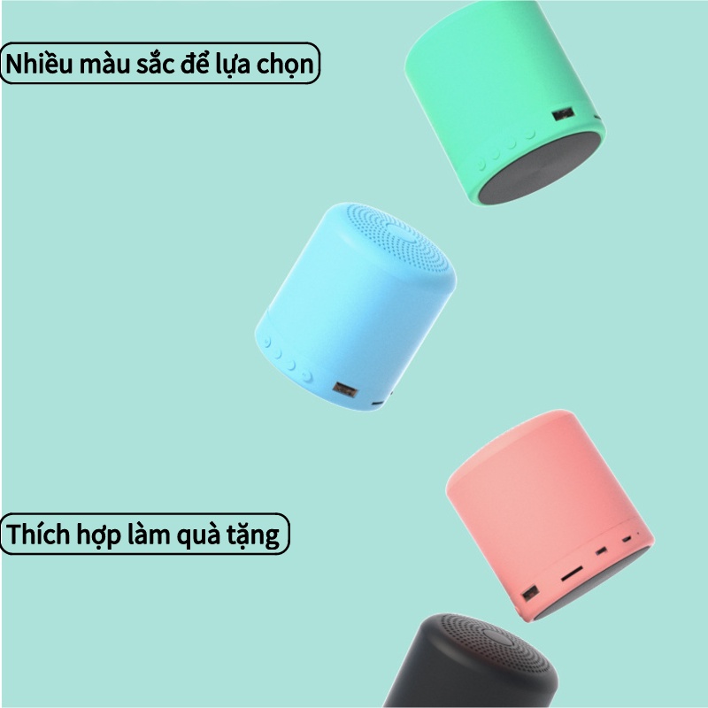 Loa Bluetooth Không Dây Mini Màu Bánh Macaron Màu Sắc Dễ Thương