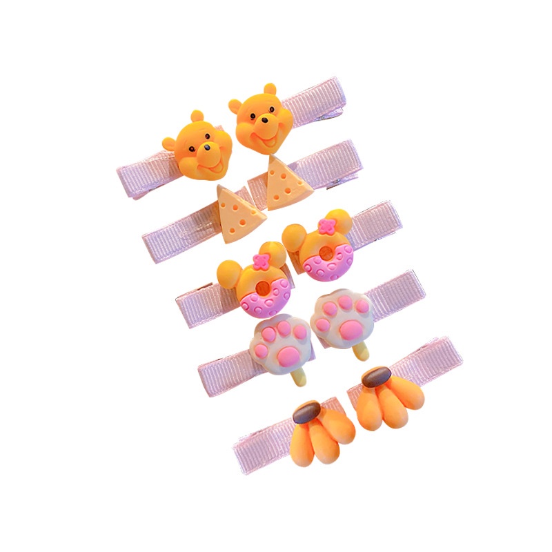 (Bán Buôn Sỉ) Set 10 Kẹp/Cặp Tóc Hoạt Hình Dễ Thương Cho Bé