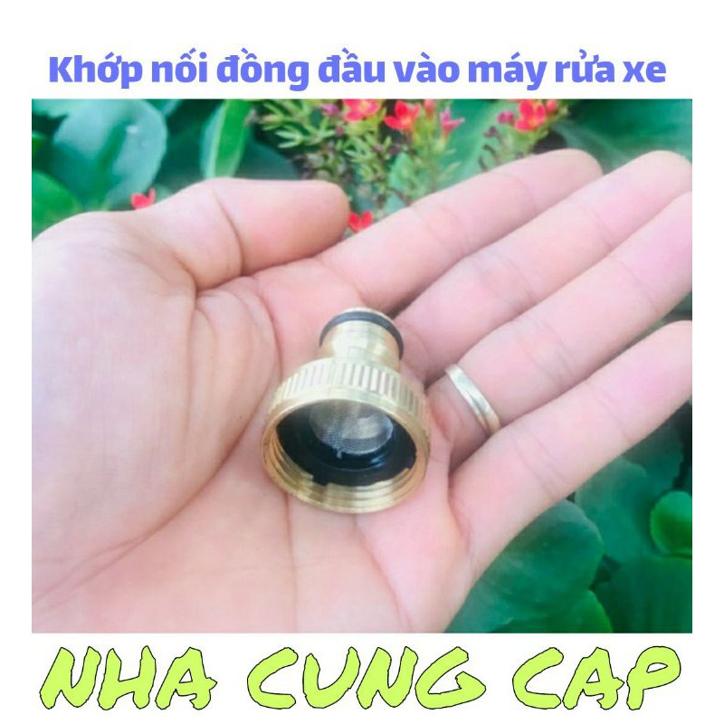 KHỚP NỐI ĐỒNG ĐẦU VÀO MÁY RỬA XE CÓ LƯỚI LỌC