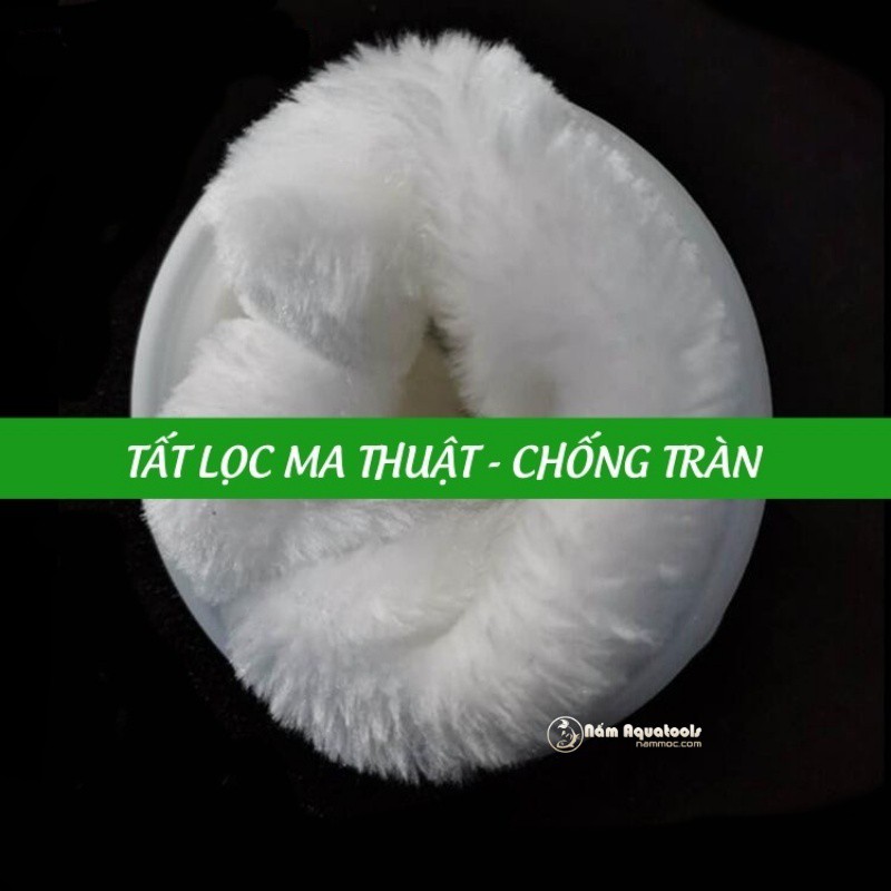 Tất Lọc Vải 3D Chống Tràn - Túi Lọc Miệng Nhựa Tròn | Lọc Sạch Cặn Bể Cá Cảnh