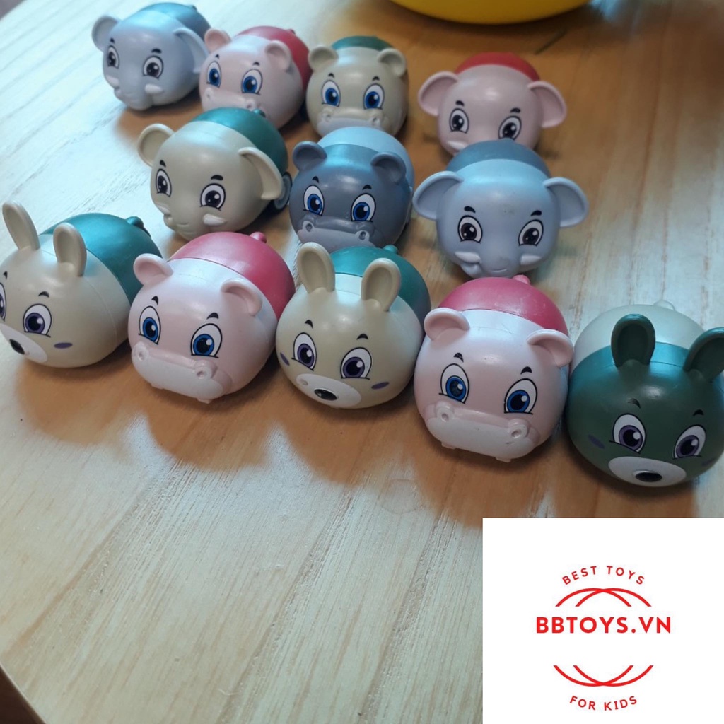 Đồ Chơi Thú Mini Xe Chạy Dây Cót Dễ Thương, Mô Hình Xe Ô Tô cho Bé