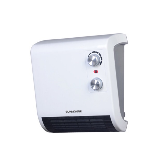 Quạt Sưởi Phòng Tắm Sunhouse SHD3816W - Kích thước 29x25x16cm, Màu Trắng, Công suất 1000/1850W