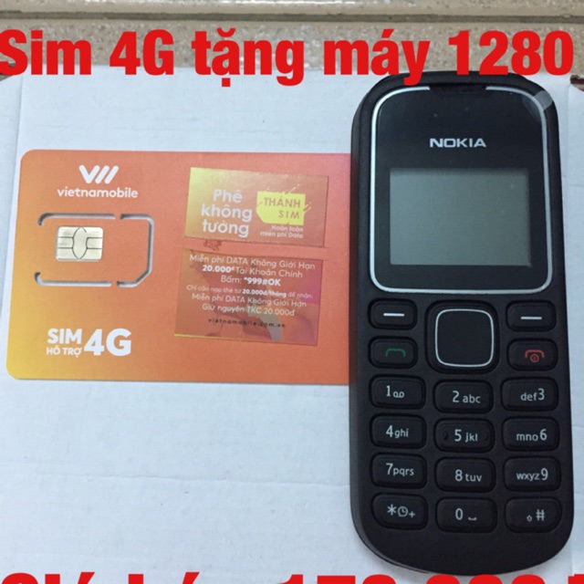Sim vnmb 4G tặng máy 1280