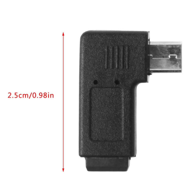Bộ Chuyển Đổi Dữ Liệu Wili 90 ° Trái &amp; Phải Usb 5pin Female Sang Micro Usb Male