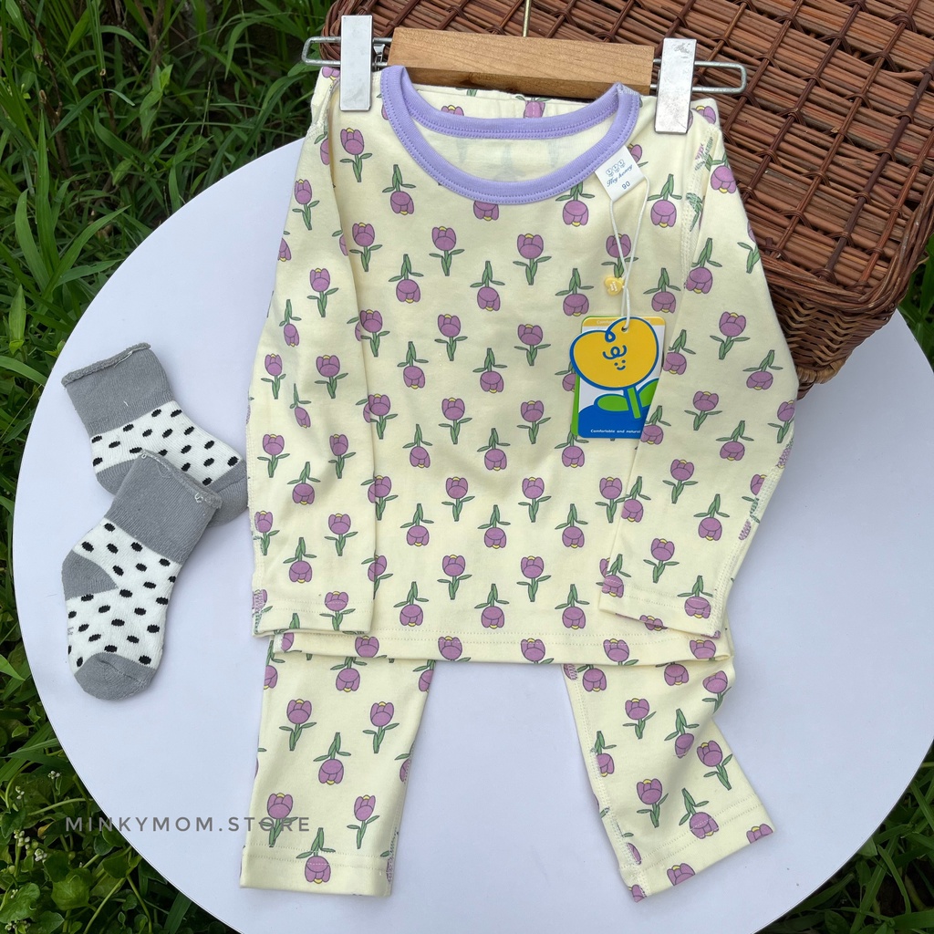 [HeyHoney] BỘ DÀI TAY COTTON HOẠ TIẾT SIÊU XINH CHO BÉ YÊU
