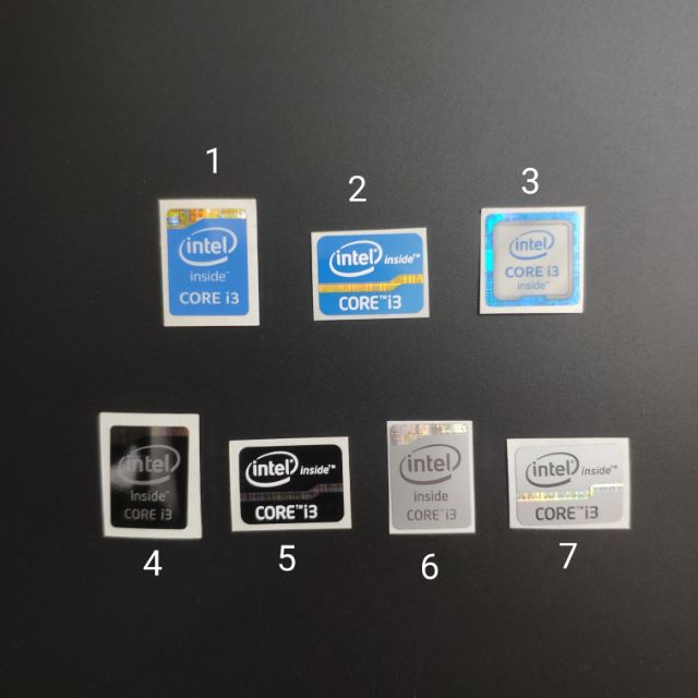 Logo Intel CORE i3 dán trang trí máy tính, laptop