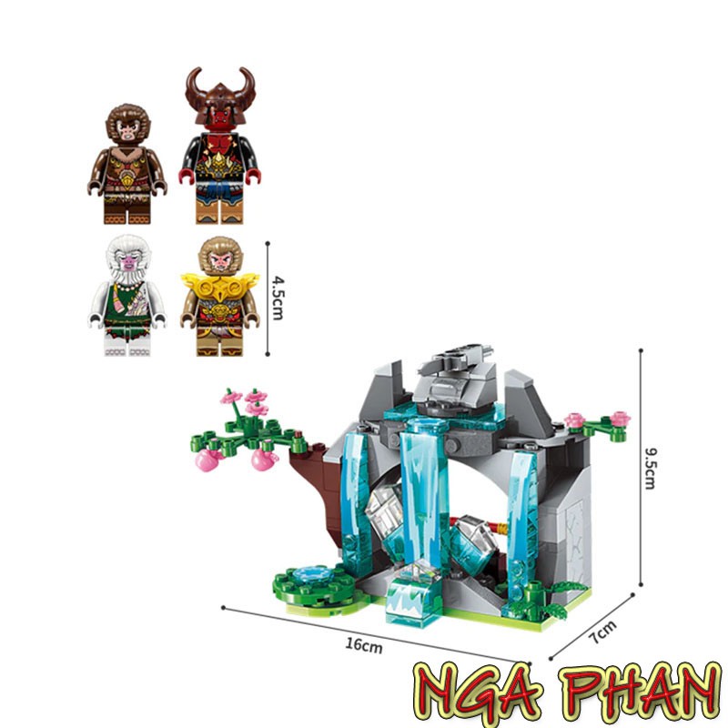 Tôn Ngộ Không Đại Chiến Tại Hoa Quả Sơn 128 Chi Tiết Lego Enlighten Qman Đồ Chơi Xếp Hình Lắp Ráp