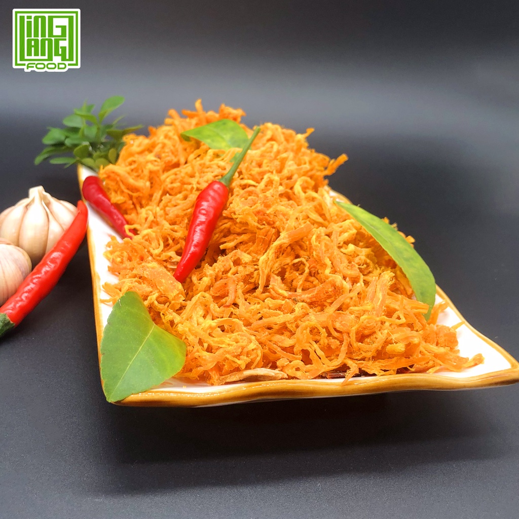 Khô gà lá chanh 200g Ling Lang Food, gà khô xé lá chanh thơm ngon chuẩn vị | BigBuy360 - bigbuy360.vn