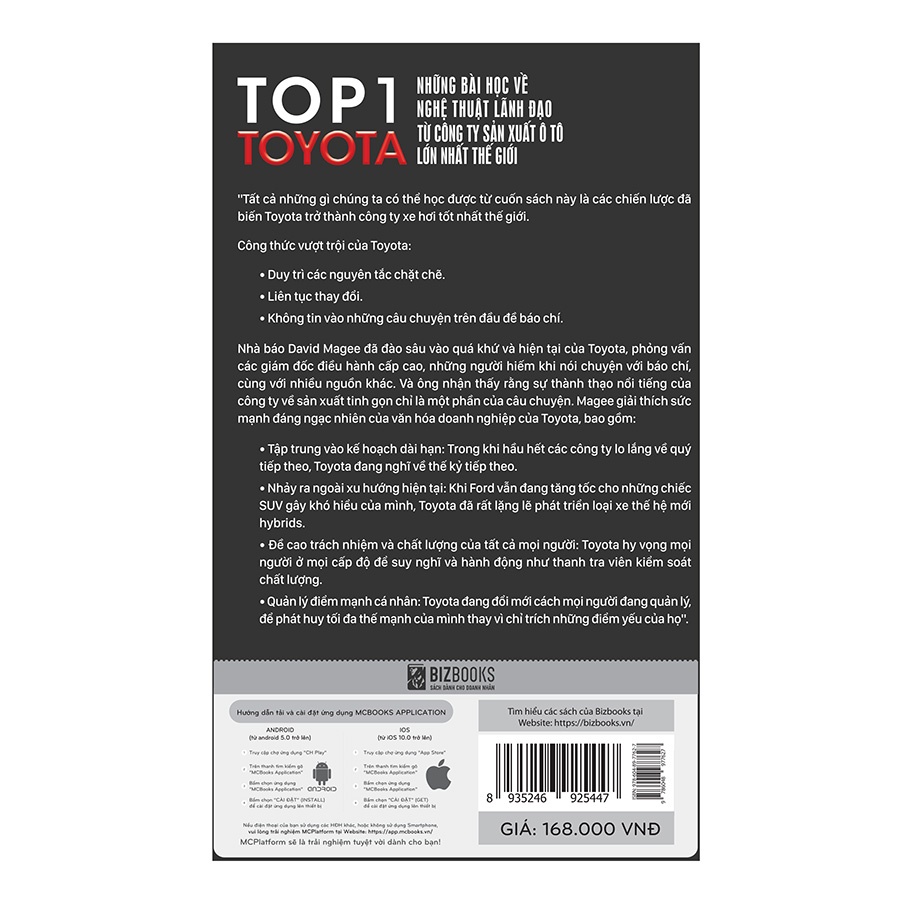 Sách - Top 1 Toyota: Những Bài Học Về Nghệ Thuật Lãnh Đạo Từ Công Ty Sản Xuất Ô Tô Lớn Nhất Thế Giới