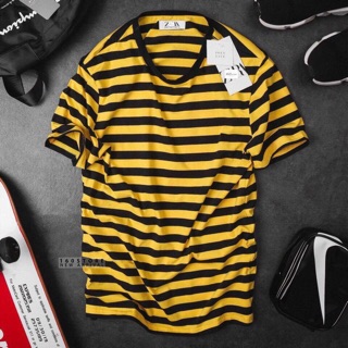 Áo thun cổ tròn sọc Zara