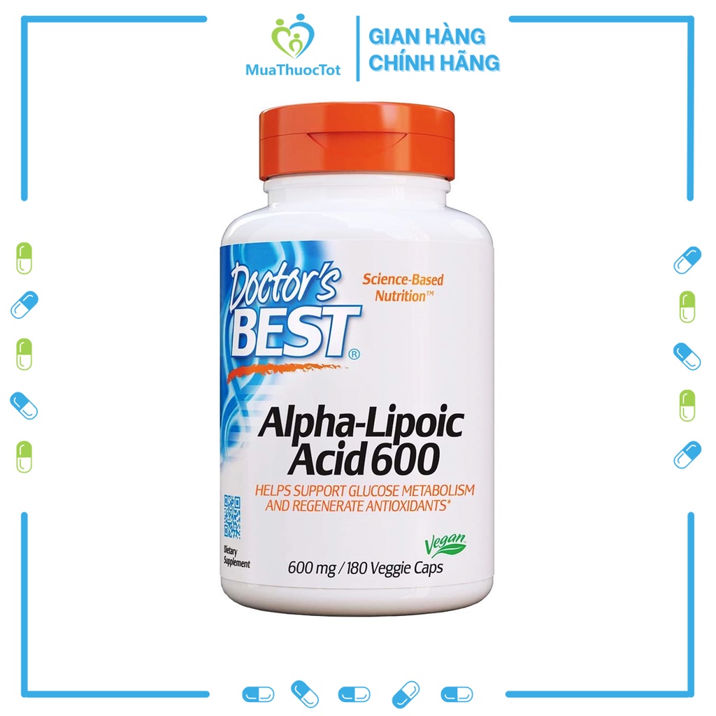 Doctor’s Best Alpha- Lipoic Acid 600mg – Viên Uống Chống Lão Hóa Cho Cơ Thể 180 viên